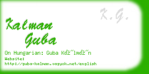 kalman guba business card